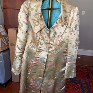 Gold Silk Jacket Dress